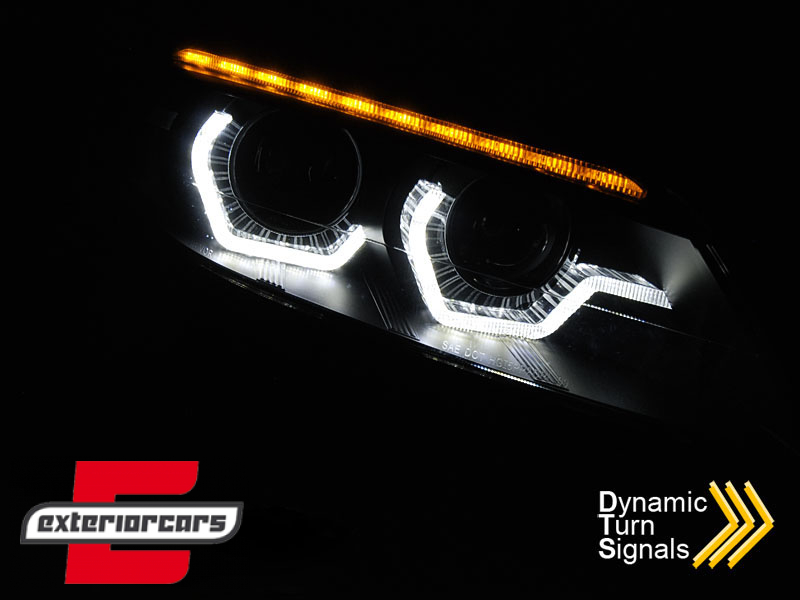 Prednja svjetla 3D Angel Eyes SEQ žmigavci XENON (crna) / BMW Z4 E89 (2009-2013) - Slika 3