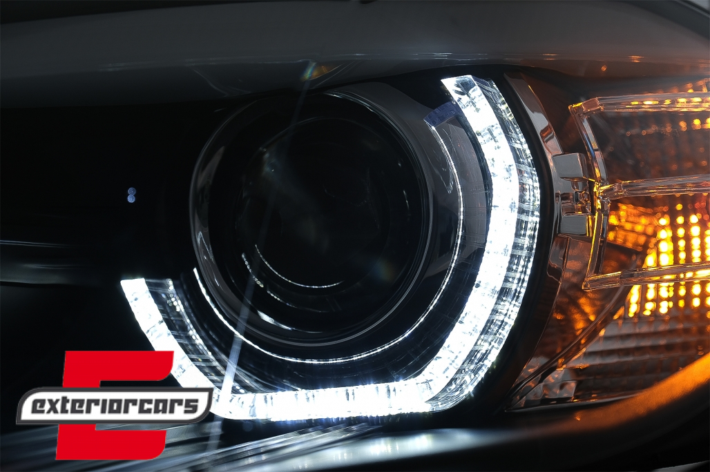 Prednja svjetla 3D LED Angel Eyes XENON (crna) / BMW X5 E70 (2007-2010) - Slika 5