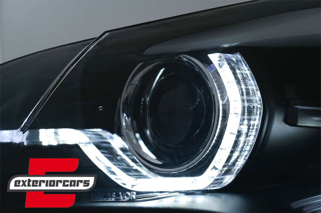 Prednja svjetla 3D LED Angel Eyes XENON (crna) / BMW X5 E70 (2007-2010) - Slika 6