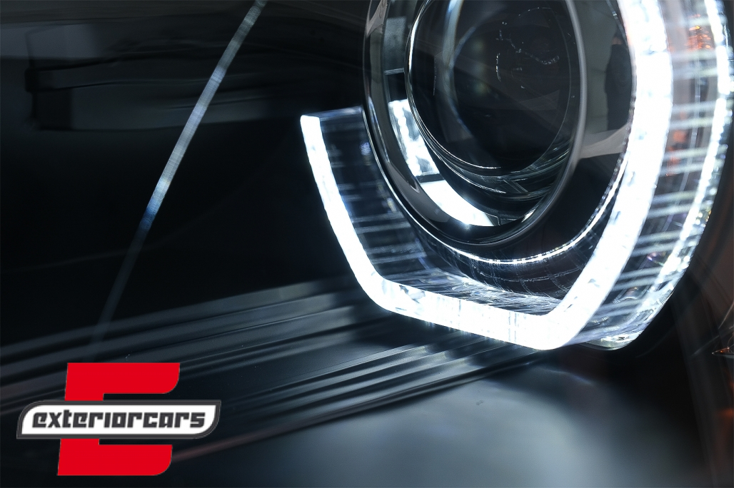 Prednja svjetla 3D LED Angel Eyes XENON (crna) / BMW X5 E70 (2007-2010) - Slika 7