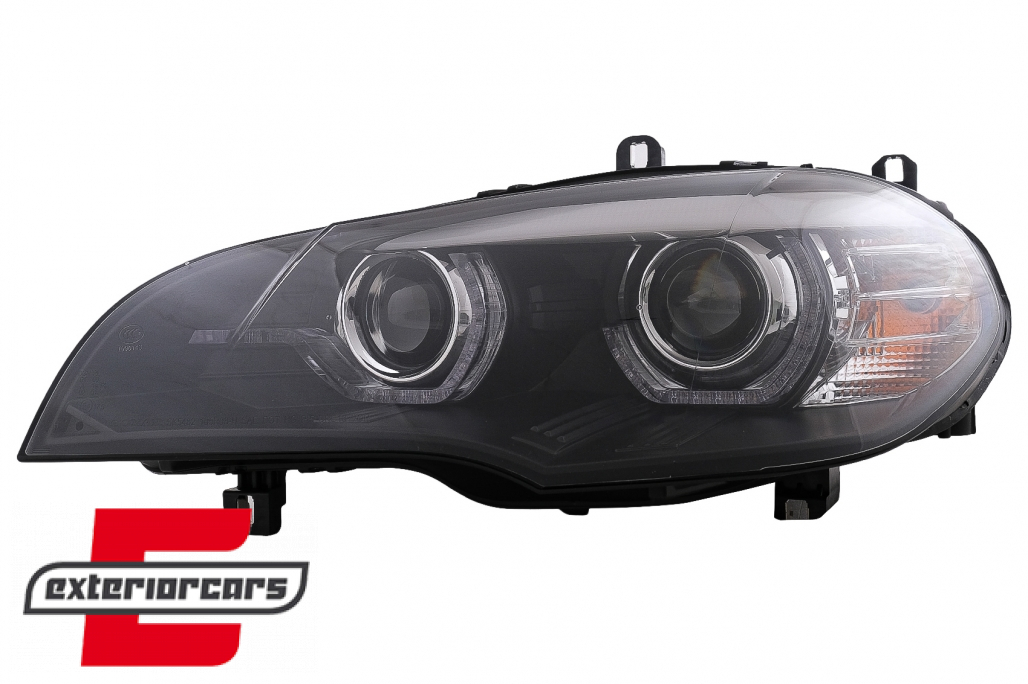 Prednja svjetla 3D LED Angel Eyes XENON (crna) / BMW X5 E70 (2007-2010) - Slika 10