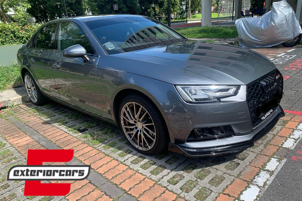 Prednji nastavak branika (piano crna) / Audi A4 B9 8W limuzina karavan (2016-2018) - Slika 11