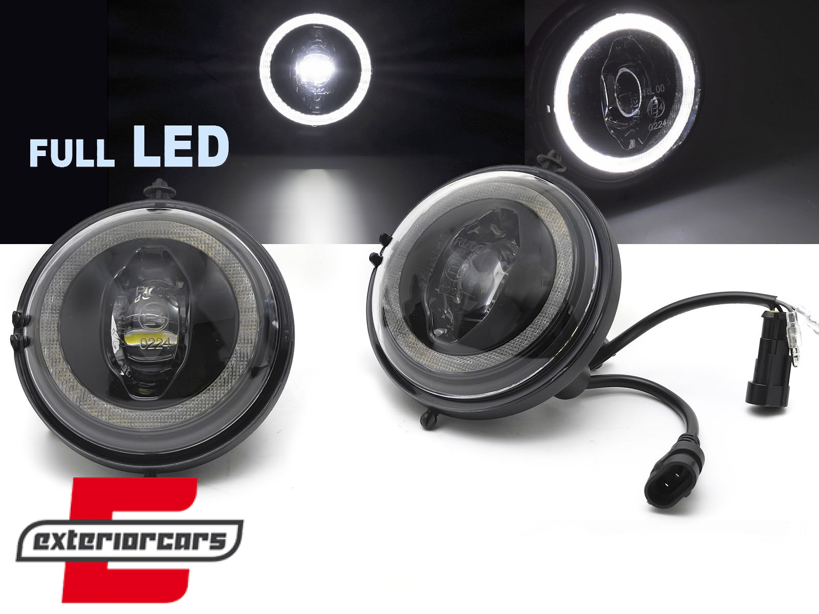 Full LED svjetla za maglu Angel Eyes sa dnevnim svjetlima DRL / Mini Cooper R55 R56 R57 R58 R59 R60 R61 (2006-2014)