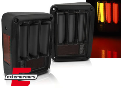 Full LED stražnja svjetla LedBar (crna/smoke) / Jeep Wrangler JK (2007-2017)