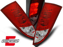 LED stražnja svjetla (crvena/kristal) / Ford Focus Mk1 Hatchback (1998-2004)