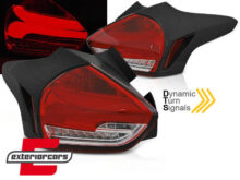 Full LED stražnja svjetla SEQ žmigavci (crvena/kristal) / Ford Focus 3 Hatchback Facelift (2015-2018)
