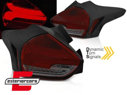 Full LED stražnja svjetla SEQ žmigavci (crvena/smoke) / Ford Focus 3 Hatchback Facelift (2015-2018)