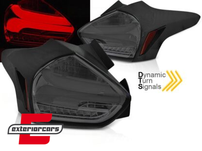 Full LED stražnja svjetla SEQ žmigavci (smoke) / Ford Focus 3 Hatchback Facelift (2015-2018)