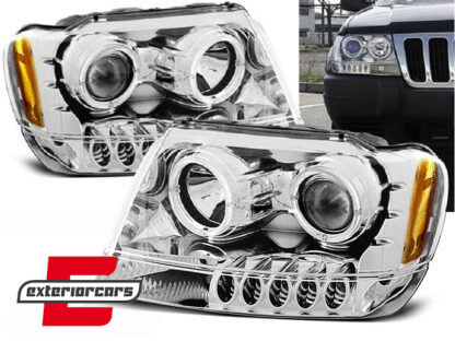 Prednja svjetla Angel Eyes (chrome) / JEEP Grand Cherokee (1999-05.2005)