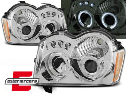 Prednja svjetla Angel Eyes (chrome) / Jeep Grand Cherokee WK (2005-2008)