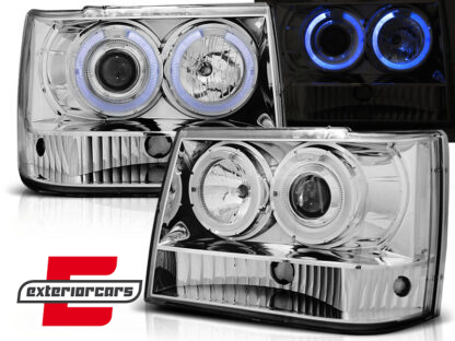 Prednja svjetla Angel Eyes (chrome) / JEEP Grand Cherokee (1993-1998)