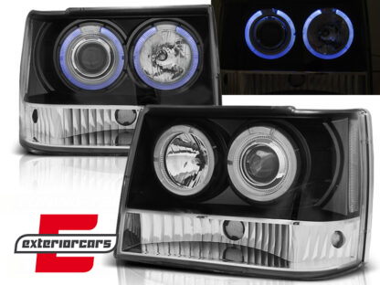 Prednja svjetla Angel Eyes (crna) / JEEP Grand Cherokee (1993-1998)