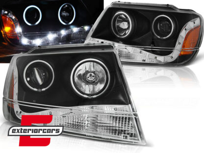 Prednja svjetla Angel Eyes (crna) / JEEP Grand Cherokee (1999-05.2005)