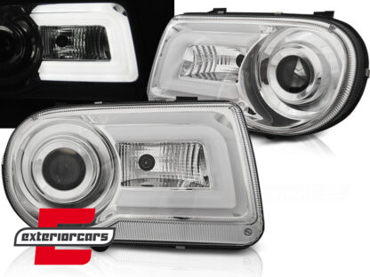 Prednja svjetla LED Tubelight dizajn (chrome) / Chrysler 300C (2004-2010)