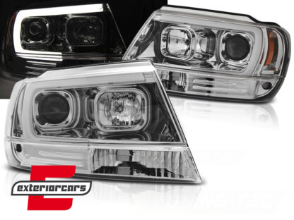 Prednja svjetla LED TubeLight (chrome) / JEEP Grand Cherokee (1999-05.2005)