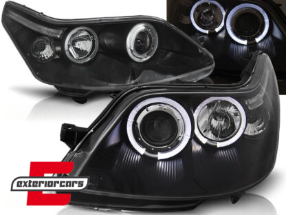 Prednja svjetla Angel Eyes (crna) / Citroen C4 (2004-2010)