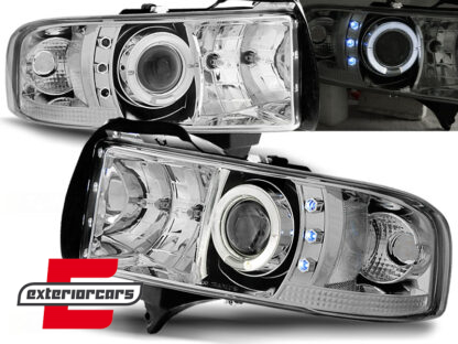 Prednja svjetla Angel Eyes (chrome) / Dodge RAM (1994-2001)