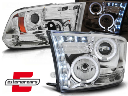 Prednja svjetla Angel Eyes (chrome) / Dodge RAM (2009-2018)