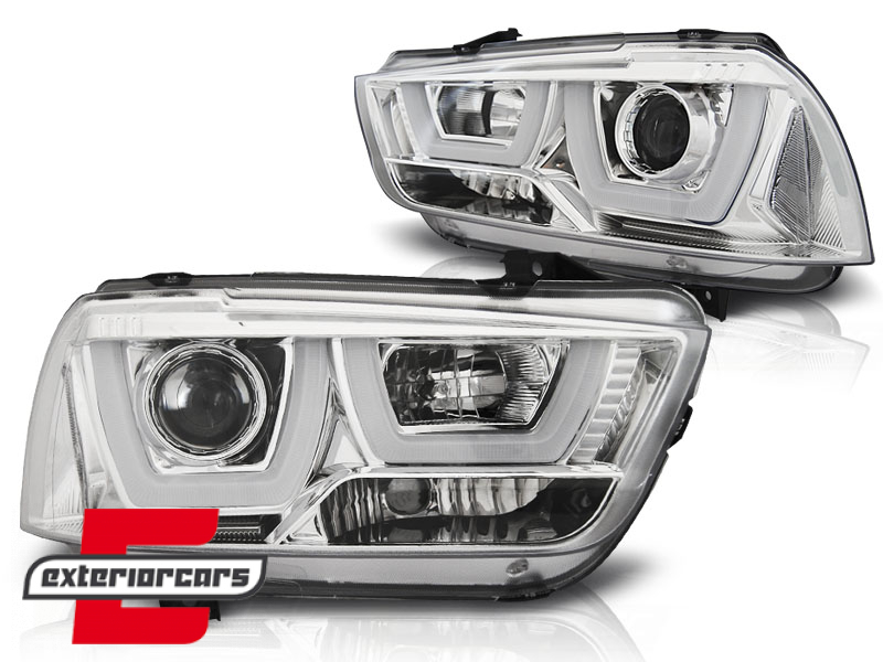 Prednja svjetla LED TubeLight dizajn (chrome) / Dodge Charger (2011-2015) - Slika 2