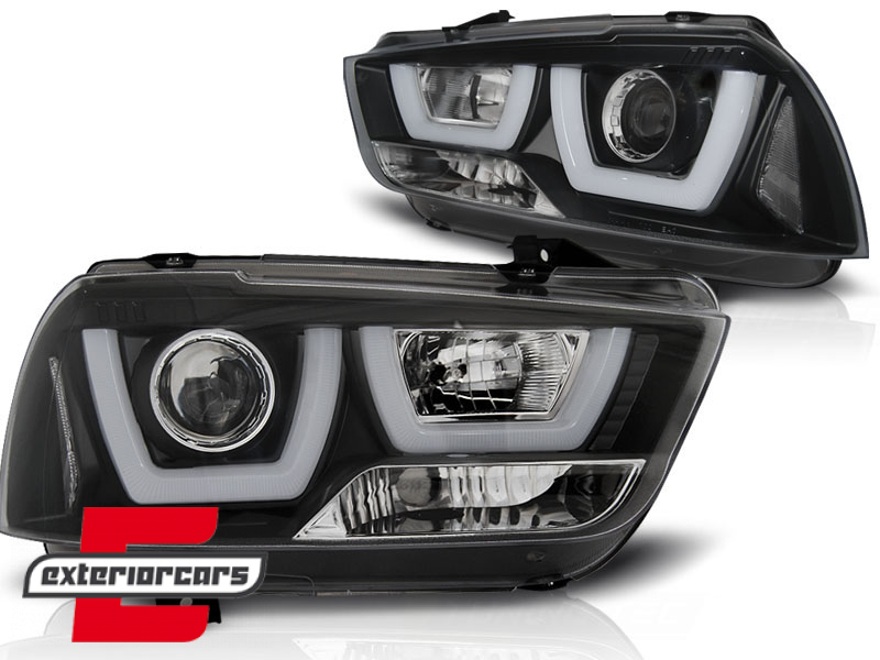 Prednja svjetla LED TubeLight dizajn (crna) / Dodge Charger (2011-2015) - Slika 2