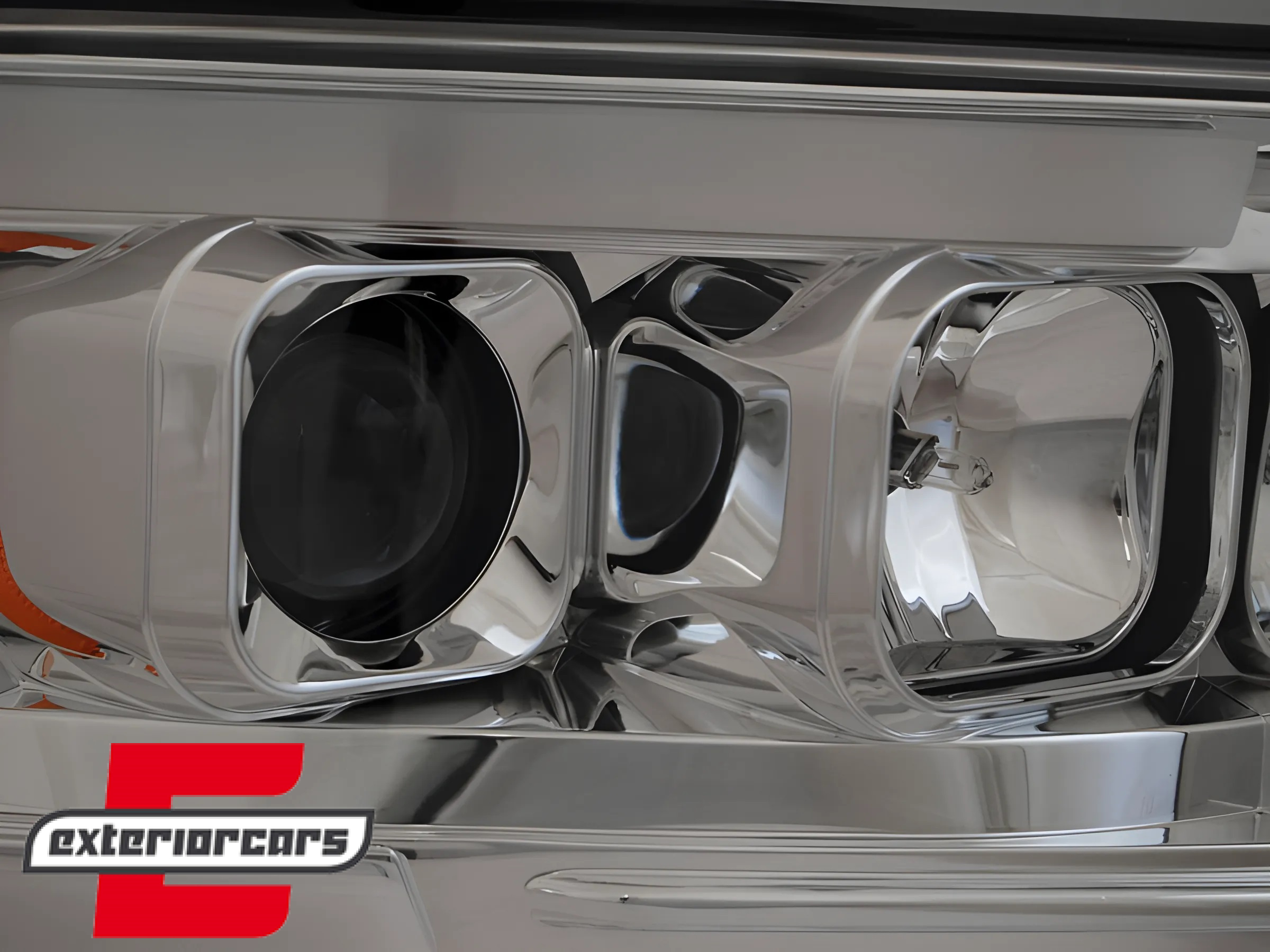 Prednja svjetla LED TubeLight dizajn (chrome) / Dodge RAM (2002-2006) - Slika 3