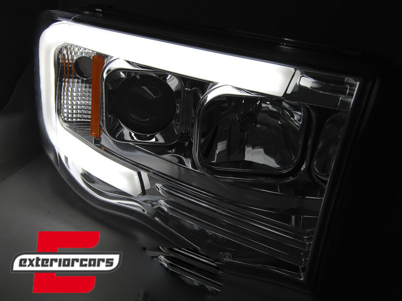 Prednja svjetla LED TubeLight dizajn (chrome) / Dodge RAM (2002-2006) - Slika 4