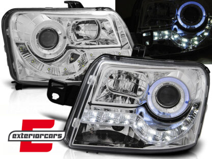 Prednja svjetla LED Angel Eyes (chrome) / Fiat Panda (2003-2012)