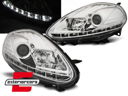 Prednja svjetla LED DRL (chrome) / Fiat Punto EVO (10.2009-2012)