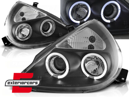 Prednja svjetla Angel Eyes (crna) / Ford KA (1996-2008)