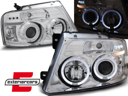 Prednja svjetla Angel Eyes (chrome) / Ford F150 Mk11 (2004-2008)