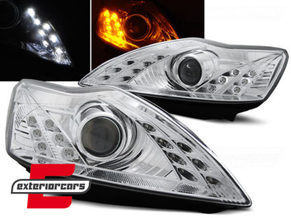 Prednja svjetla LED DayLight (chrome) / Ford Focus (02.2008-2010)