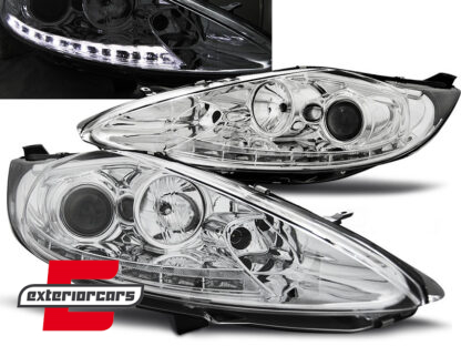 Prednja svjetla LED DRL (chrome) / Ford Fiesta (2008-09.2012)