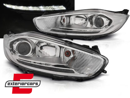 Prednja svjetla LED DRL (chrome) / Ford Fiesta (2013-2016)