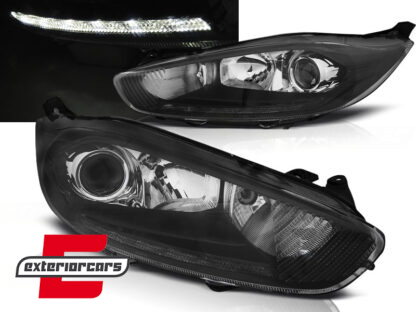 Prednja svjetla LED DRL (crna) / Ford Fiesta (2013-2016)