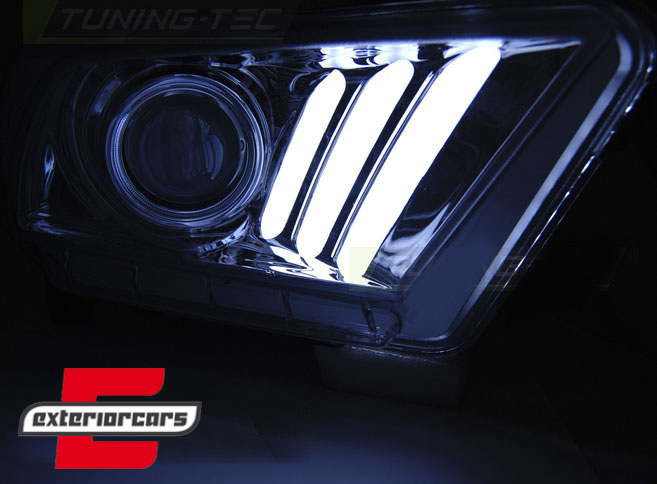 Prednja svjetla LED TubeLights SEQ žmigavci (crna) / Ford Mustang (2010-2013) - Slika 2