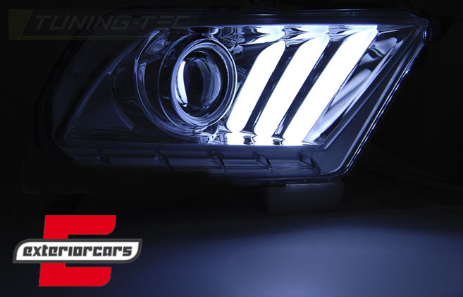 Prednja svjetla LED TubeLights SEQ žmigavci (crna) / Ford Mustang (2010-2013) - Slika 3