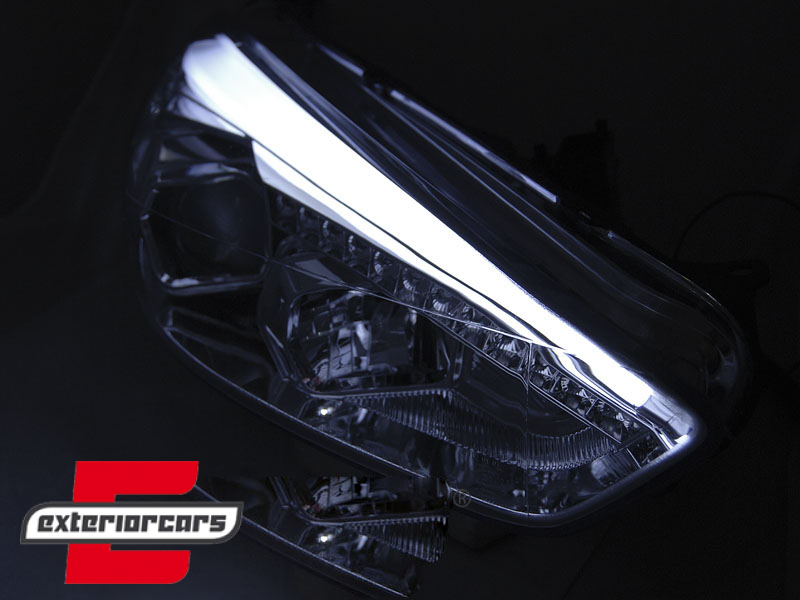 Prednja svjetla LED DRL Xenon look (chrome) / / Ford Focus Mk3 Facelift (2014-2018) - Slika 2