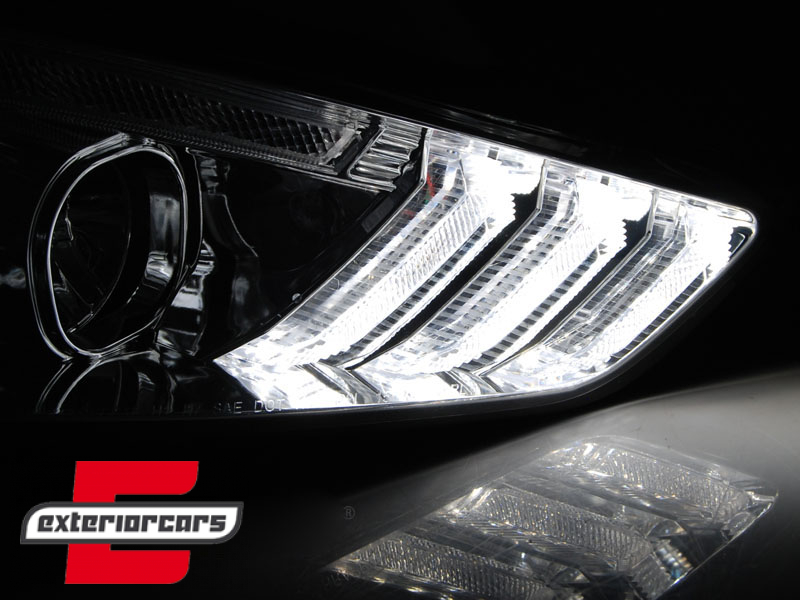 Prednja svjetla LED DRL SEQ žmigavci (chrome) / / Ford Focus Mk3 Facelift (2014-2018) - Slika 3