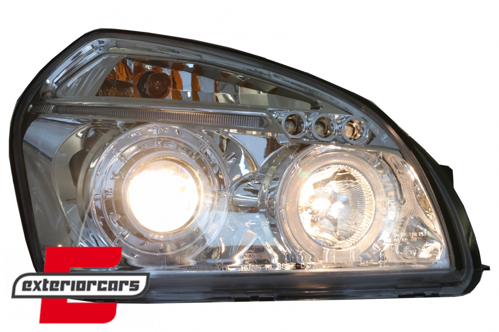 Prednja svjetla Angel Eyes dizajn (chrome) / Hyundai Tucson (2004-2010) - Slika 5