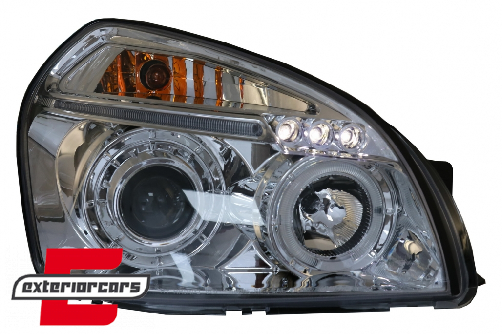Prednja svjetla Angel Eyes dizajn (chrome) / Hyundai Tucson (2004-2010) - Slika 7