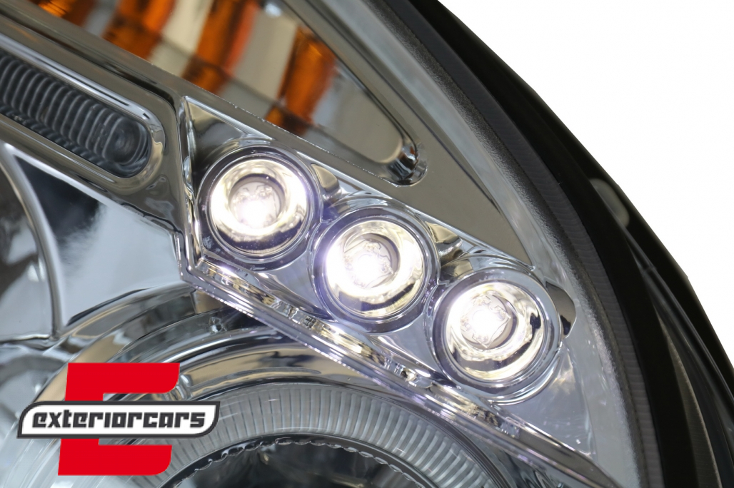 Prednja svjetla Angel Eyes dizajn (chrome) / Hyundai Tucson (2004-2010) - Slika 8