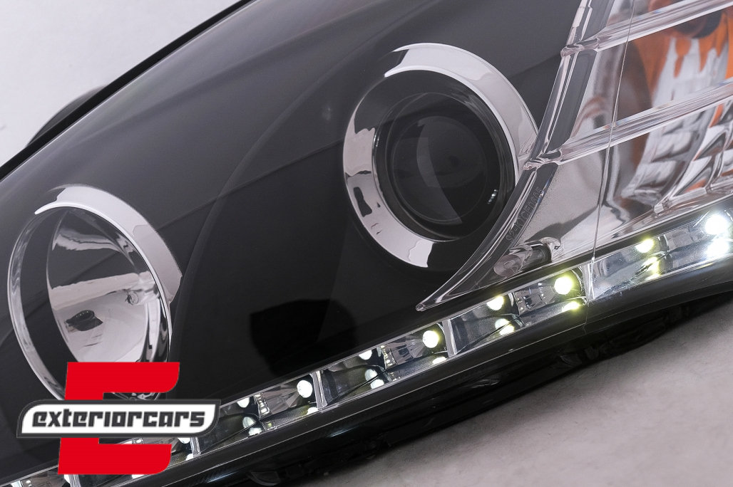 Prednja svjetla LED DayLight dizajn (crna) / Kia Ceed (2006-2009) - Slika 10