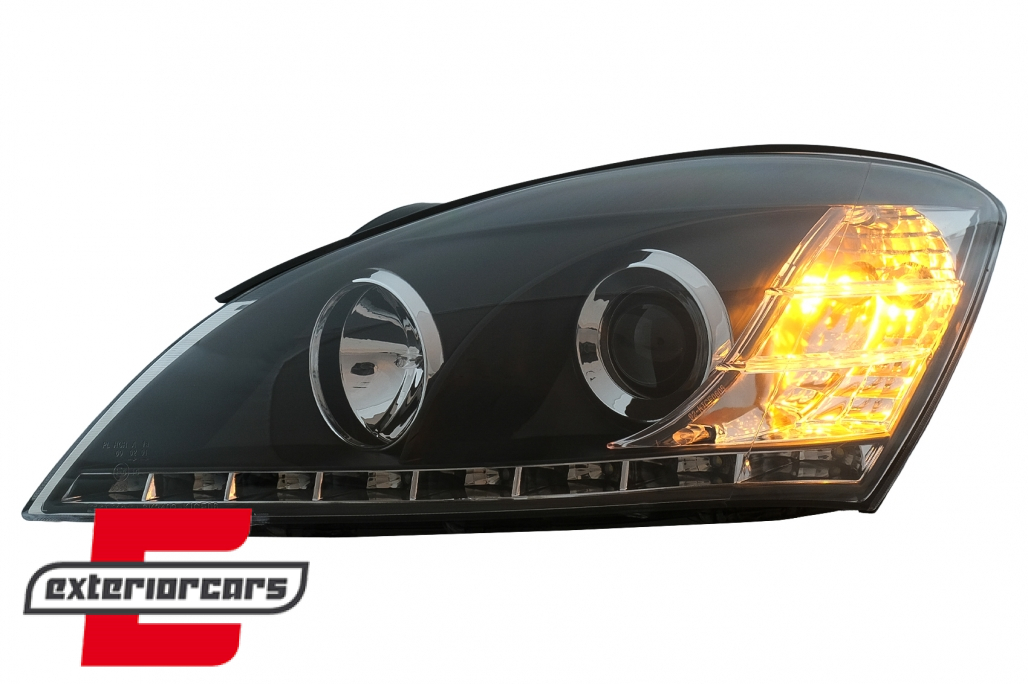 Prednja svjetla LED DayLight dizajn (crna) / Kia Ceed (2006-2009) - Slika 12