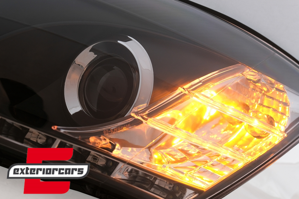 Prednja svjetla LED DayLight dizajn (crna) / Kia Ceed (2006-2009) - Slika 13