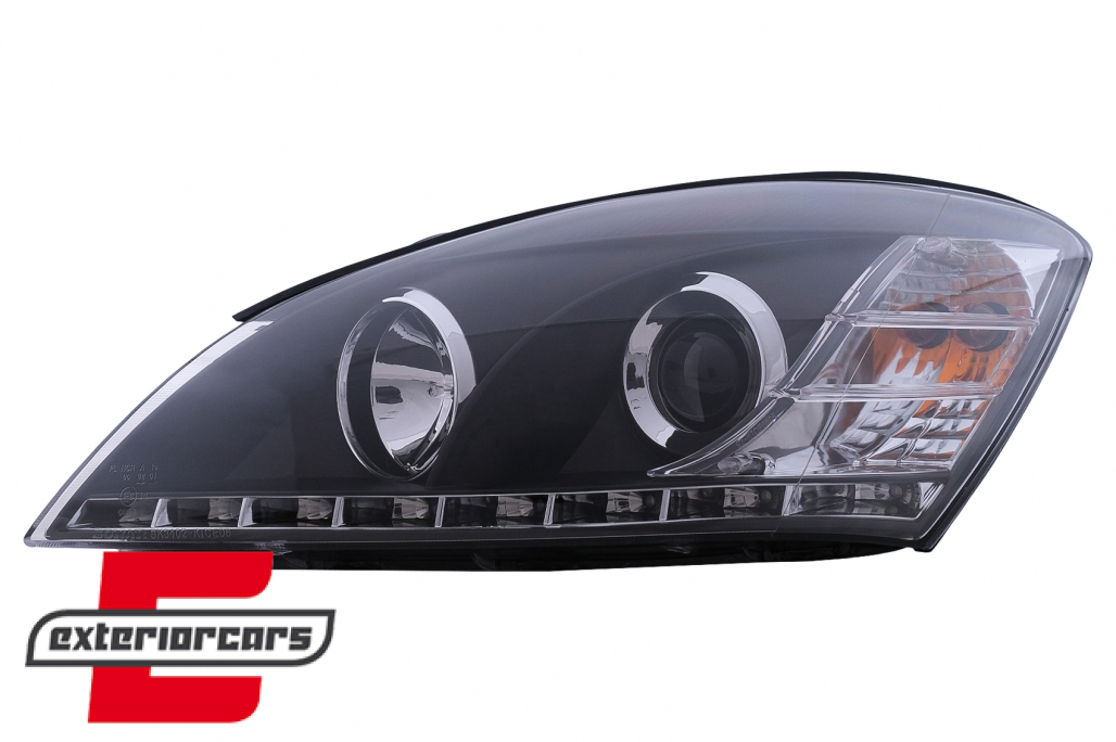Prednja svjetla LED DayLight dizajn (crna) / Kia Ceed (2006-2009) - Slika 2