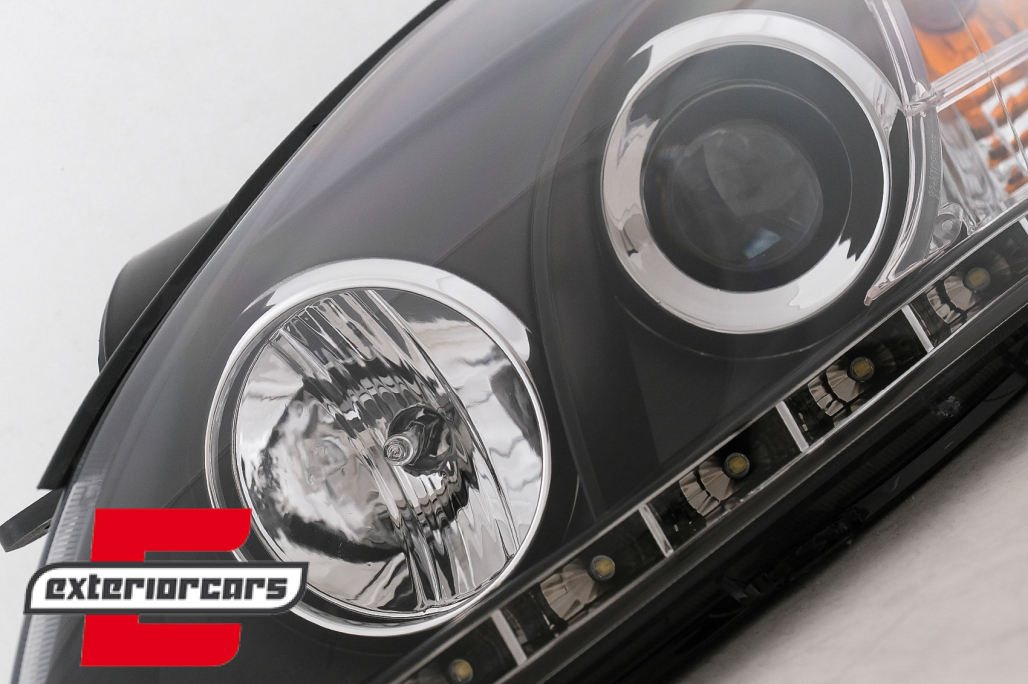 Prednja svjetla LED DayLight dizajn (crna) / Kia Ceed (2006-2009) - Slika 3