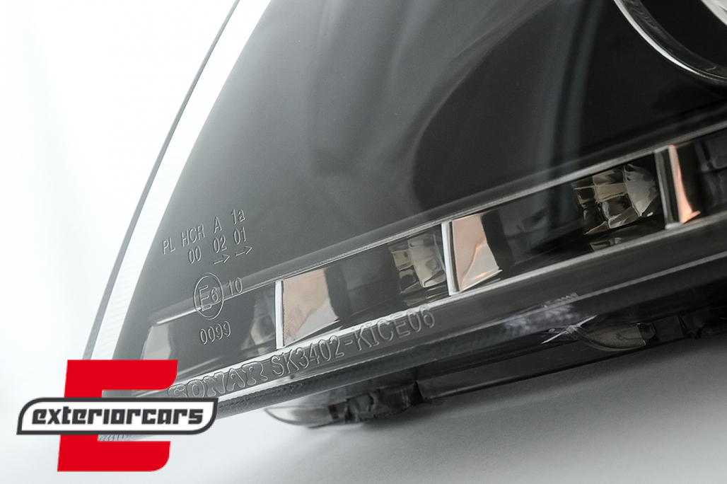 Prednja svjetla LED DayLight dizajn (crna) / Kia Ceed (2006-2009) - Slika 4