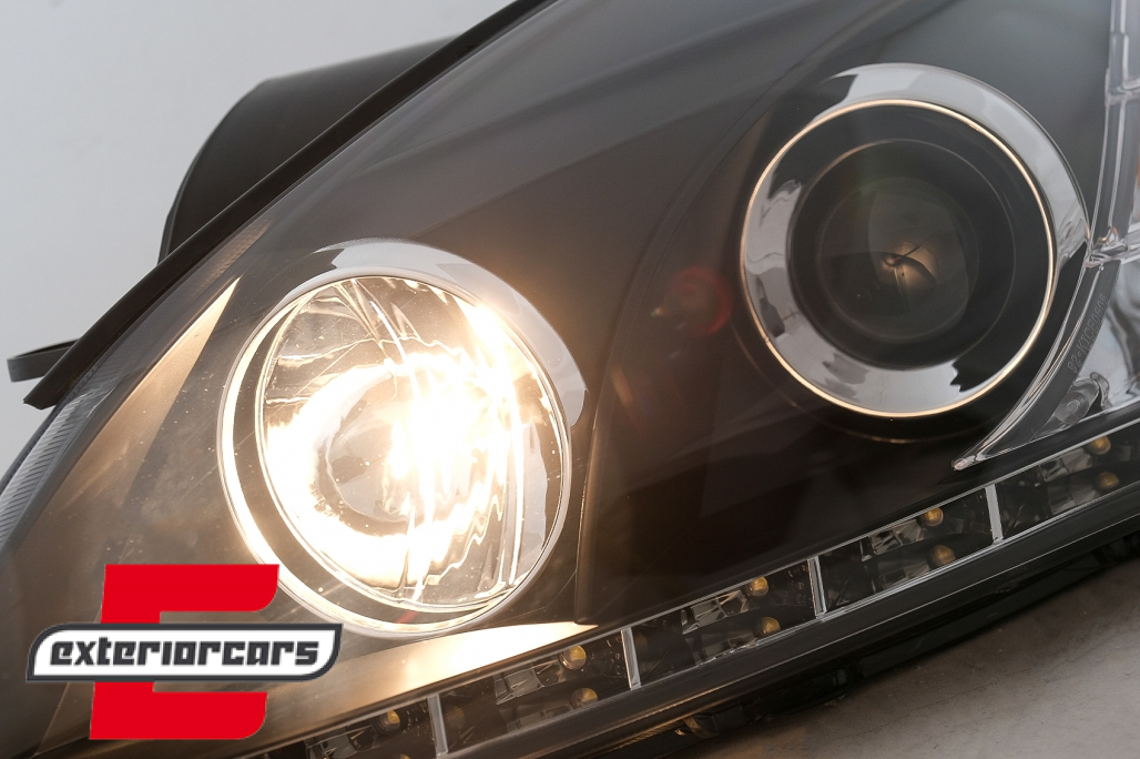 Prednja svjetla LED DayLight dizajn (crna) / Kia Ceed (2006-2009) - Slika 7