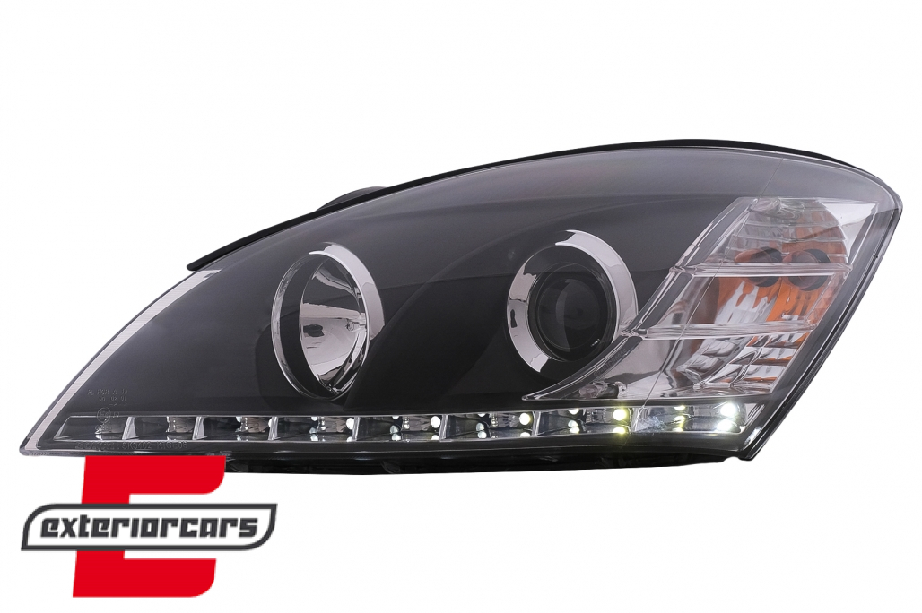 Prednja svjetla LED DayLight dizajn (crna) / Kia Ceed (2006-2009) - Slika 9