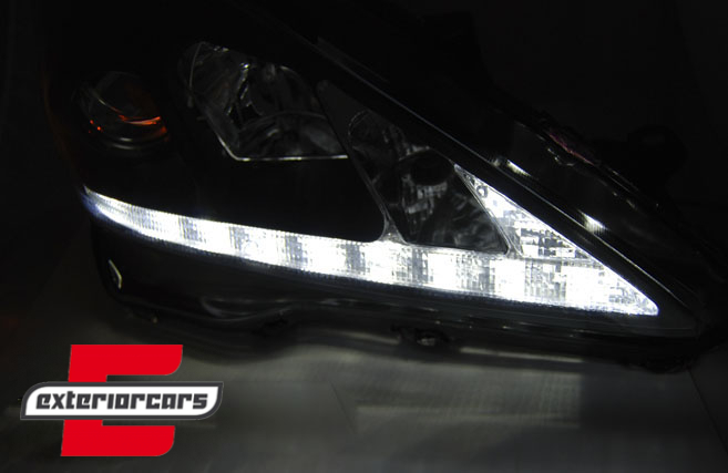 Prednja svjetla LED DRL (crna) / Lexus IS XE20 (2006-2013) - Slika 2